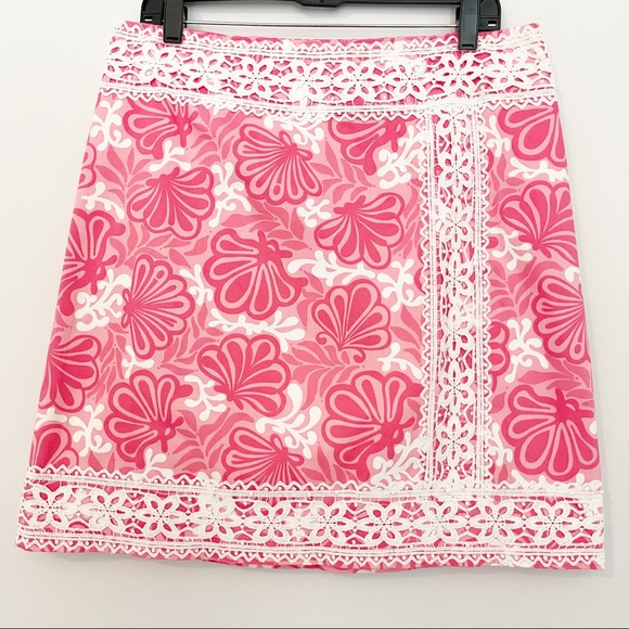 Lilly Pulitzer Dresses & Skirts - Lilly Pulitzer Pink White Floral Skirt